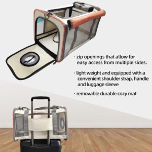 Pet Carrier Bag for Small to Medium Cats, Dogs and Pets, Soft-Sided, Travel-Friendly, Portable Pet Tote with Mesh Ventilation & Shoulder Strap