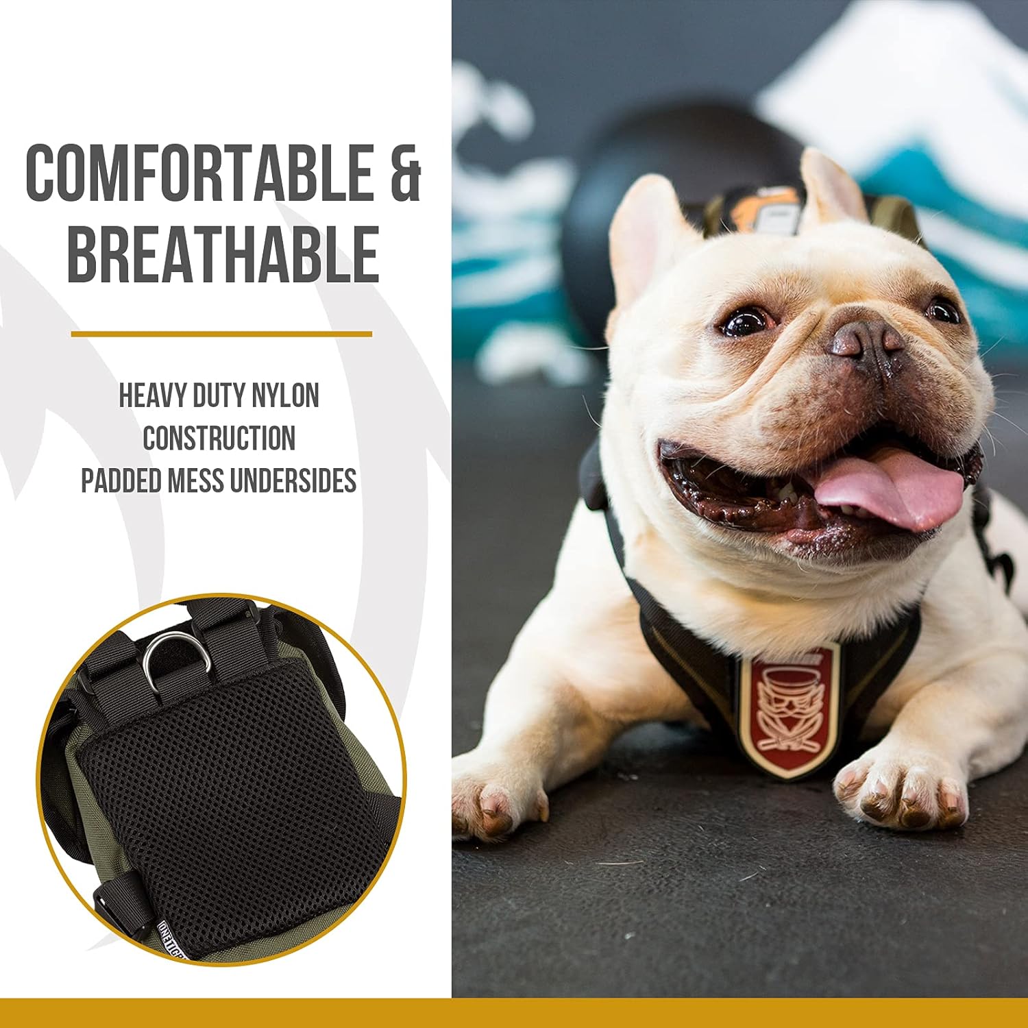 OneTigris Dog Pack, Backpack Durable Small Medium Dog Pack with Litter Bag Exit for Camping Hiking Daily Walking (Ranger Green, X-Small) - Image 2