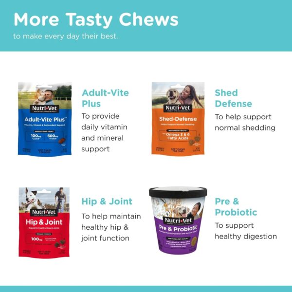 Nutri-Vet Pet-Ease Soft Chews for Dogs - Vet Formulated with Chamomile and Tryptophan to Soothe and Calm Dogs - 6.0 oz - Image 6