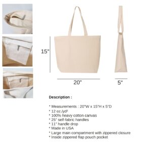 Custom Dog Zippered Canvas Bag, Personalized Zippered Bag Women, Dog Toys Bag, Personalized Pet Bag, Dog Lover Gift (20″W x 15″H x 5″D, Black)