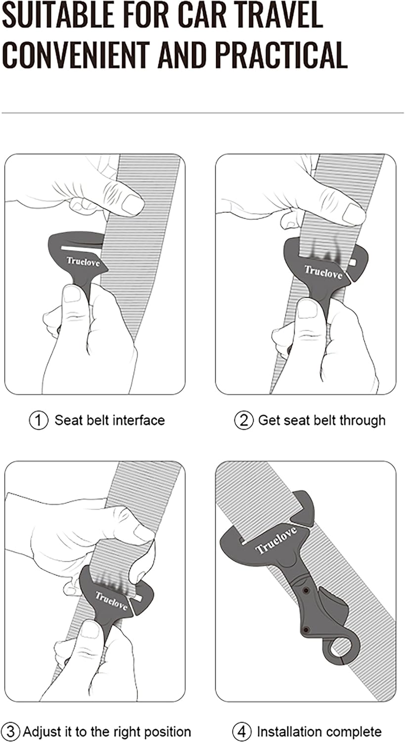 TRUE LOVE Vehicle Seat Belt Safety Buckle Lock, Fit Pet Harness Dog Car Travel Portable Lightweight - Image 4