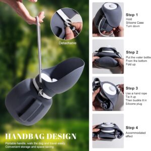 NVTED Silicone Dog Water Bottle, Pet Accompanying Water Cup Foldable Travel Drinking Bowl with Leak-Proof Design for Pets, Dog Water Dispenser for Outdoor