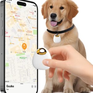 GPS Tracker for Dogs & Cats – Waterproof, Lightweight, Mini Real-Time Pet Locator with 1-Year Battery, No Subscription or SIM Required, Track History, iOS & Android Compatible