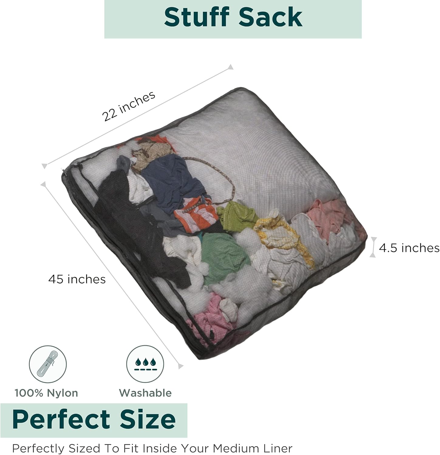 molly mutt Dog Bed Stuff Sack, Huge - Durable, Washable, 45.0"L x 36.0"W x 5.0"Th - Image 2