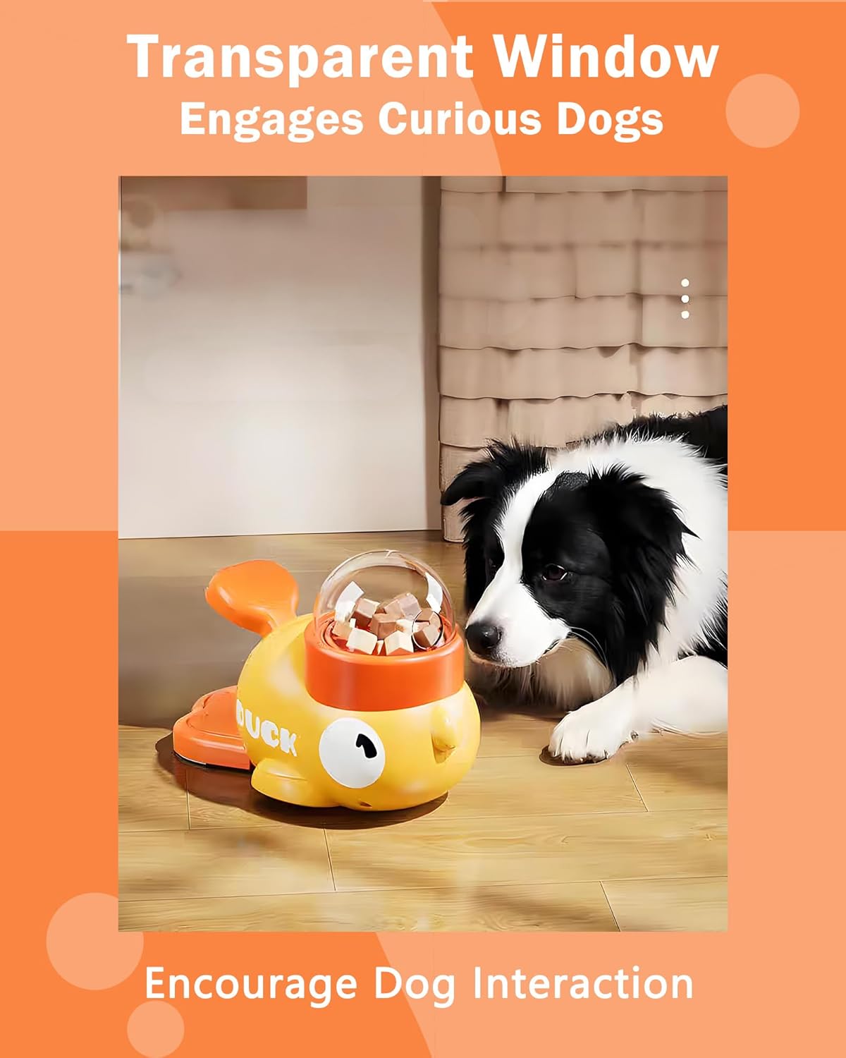 Interactive Dog Puzzle Toys Treat Dispenser Dog Toys, Duck Shape Slow Feeder for Small Medium Dogs Eenrichment Toys, Promotes IQ Training Reduces Bloating Anti Gulping for Dogs and Cats - Image 2