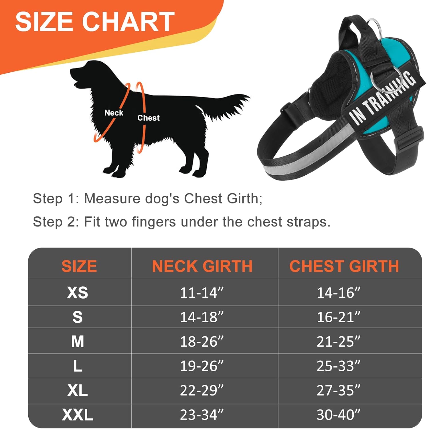 Essential Dog Harness, No Pull Pet Harness with 3 Side Rings for Leash Placement, No Choke, Reflective, Adjustable Pet Vest, Easy On-Off & Improved Control Handle, Training, Walking, Running - Image 3