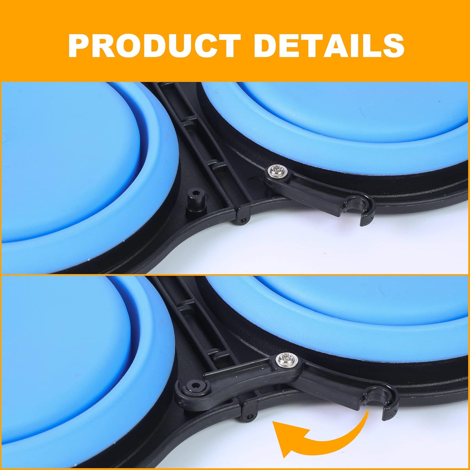 Collapsible Dog Bowls, Portable Travel Pet Feeder Bowl, 2 in 1 Expandable Silicone Pet Food & Water Double Bowl, Cat Feeder Dish with Carabiner for Walking, Traveling, Hiking, Camping - Image 6