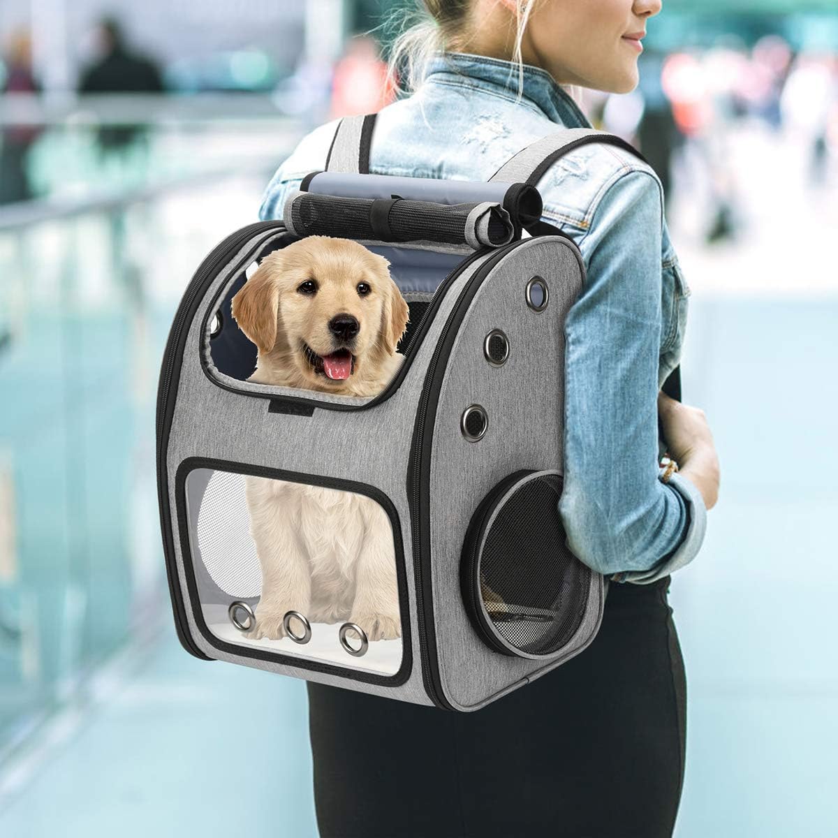 Expandable Pet Carrier Backpack for Cats, Dogs and Small Animals, Portable Pet Travel Carrier, Super Ventilated Design, Airline Approved, Ideal for Traveling/Hiking/Camping - Image 7