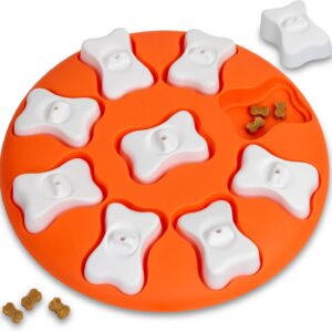 Outward Hound by Nina Ottosson Dog Smart Treat Puzzle Enrichment Toy, Level 1 Beginner, Orange
