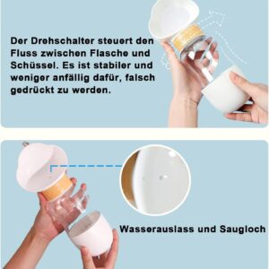 Convenient Dog Water Dispenser & Bowl – Leak Proof, Pet Food Container, Dog Poop Bags for Walking, Hiking & Travel (Yellow)