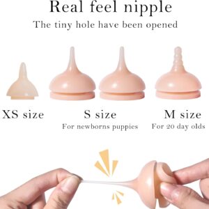 Pet Feeder Bottle, Silicone Feeding Nipple and Syringes for All Breed of Puppies,Kittens and Other Animals Dongdong pet