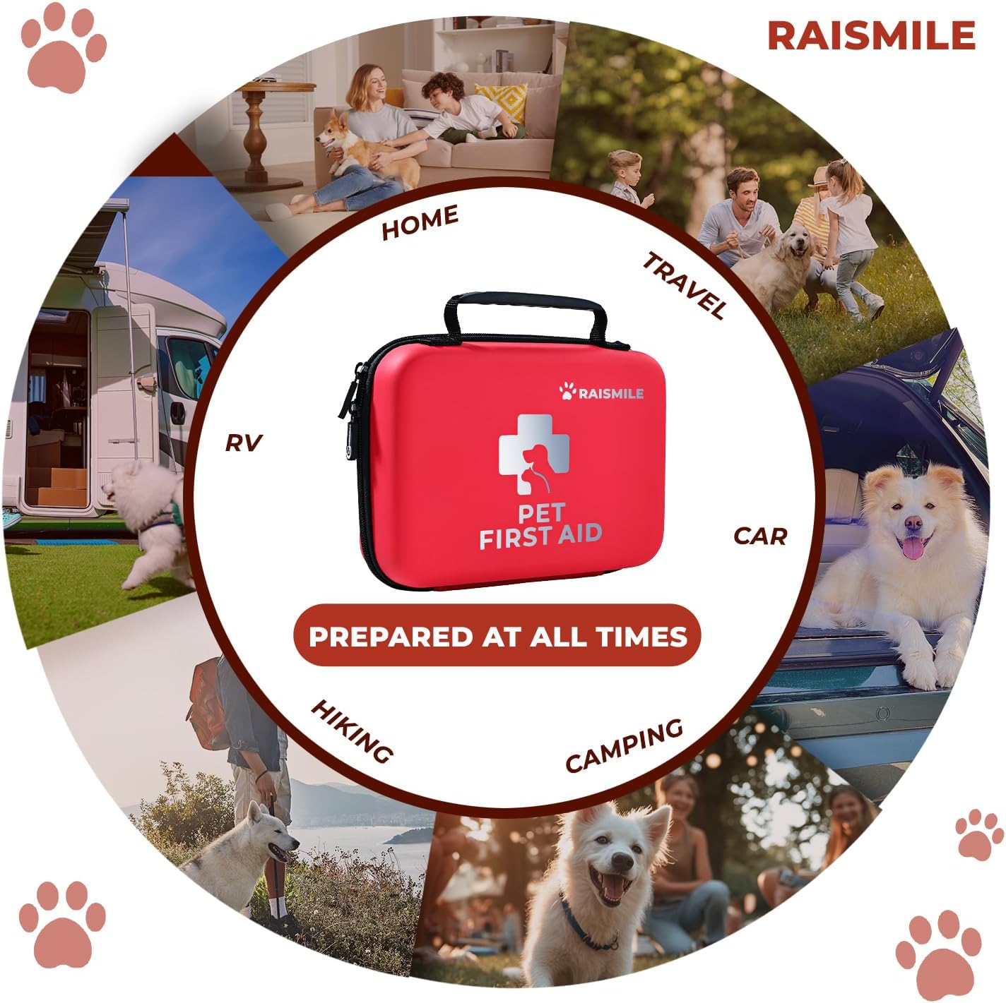 Dog First Aid Kit, Pet First Aid Supplies for Treat Dogs & Cats in an Emergency, Ideal for Use at Home, Outdoors, Traveling - Image 5