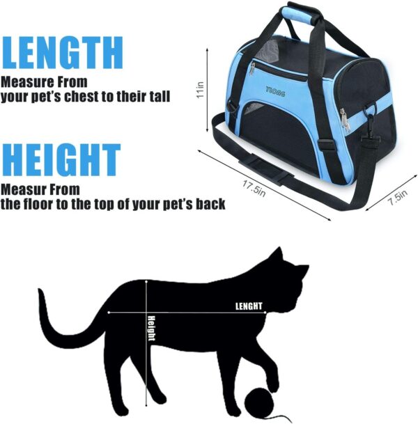 YLONG Airline Approved Pet Carrier,Soft-Sided Pet Travel Carrier for Cats Dogs Puppy Comfort Portable Foldable Pet Bag - Image 4