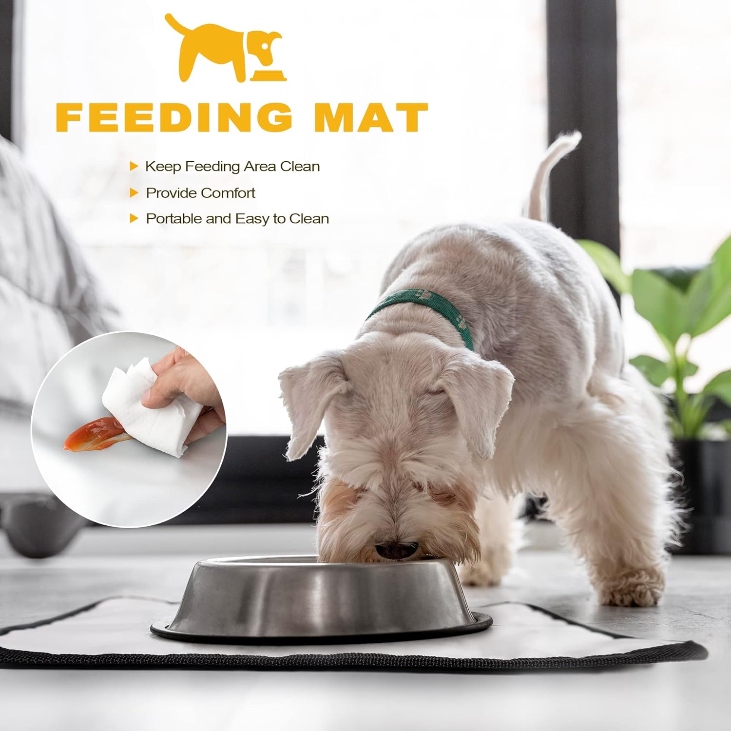 Dog Travel Bag Kit for Supplies - Large Pet Travel Bag for Dogs - Convenient Luggage Sleeve, Overnight, and Weekend Trips - Includes 2 Food Containers, 1 Organizer, 2 Collapsible Bowls Black - Image 5