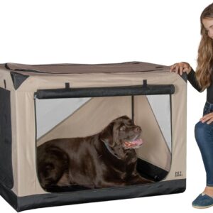 Pet Gear Insta-Fold Soft Crate for Dogs, 42", Sand