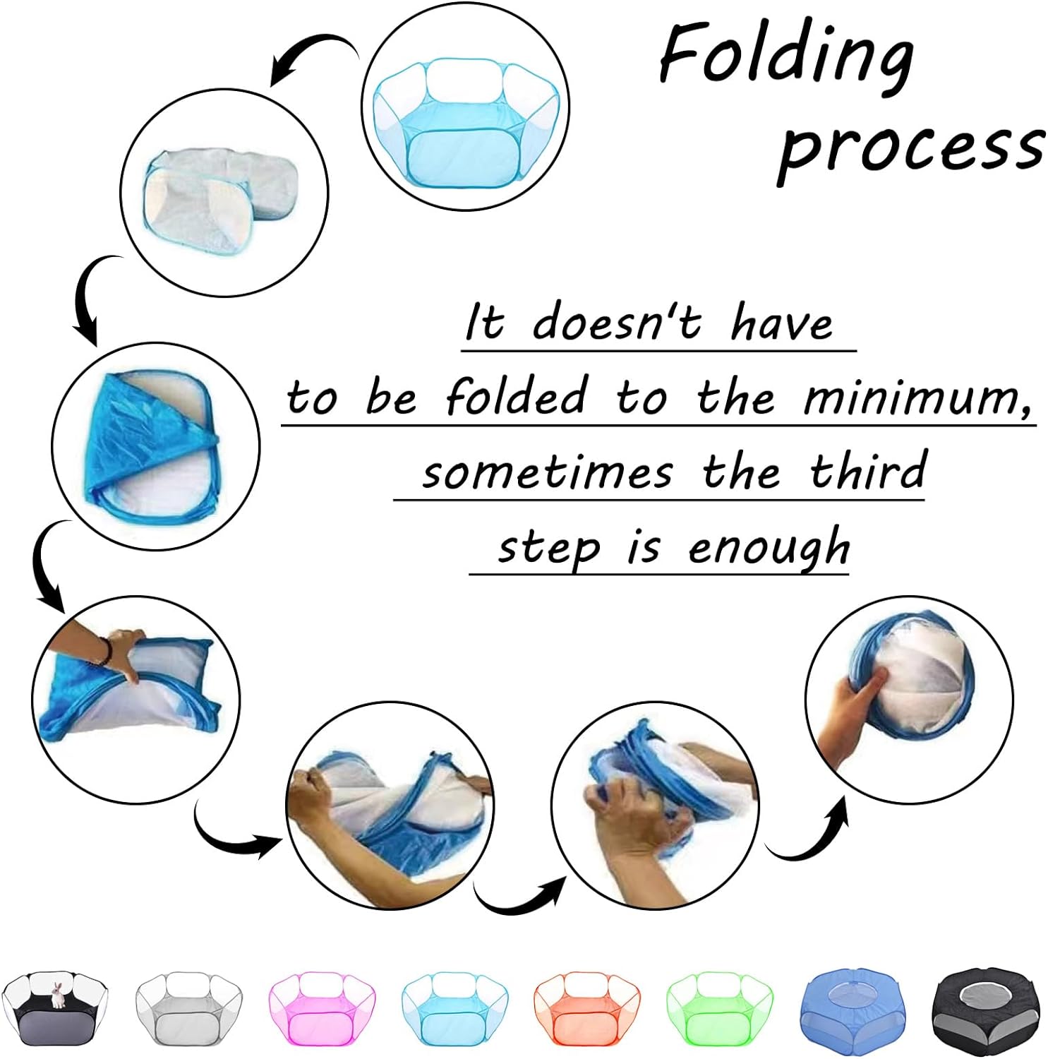 Small Animals Playpen, Portable Pop-up Open Interactive Pet Tent, Indoor Outdoor Fence for Rabbits, Guinea Pig, Hamster, Chinchillas, Kittens, Puppies - Image 2