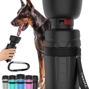 lesotc Dog Travel Water Bottle Portable, Foldable Dog Water Bowl Dispenser, Leak Proof Pet Water Bottle for Dogs Outdoor Walking, Hiking, Travel, Puppy Essentials Necessities, BPA Free, Lightweight