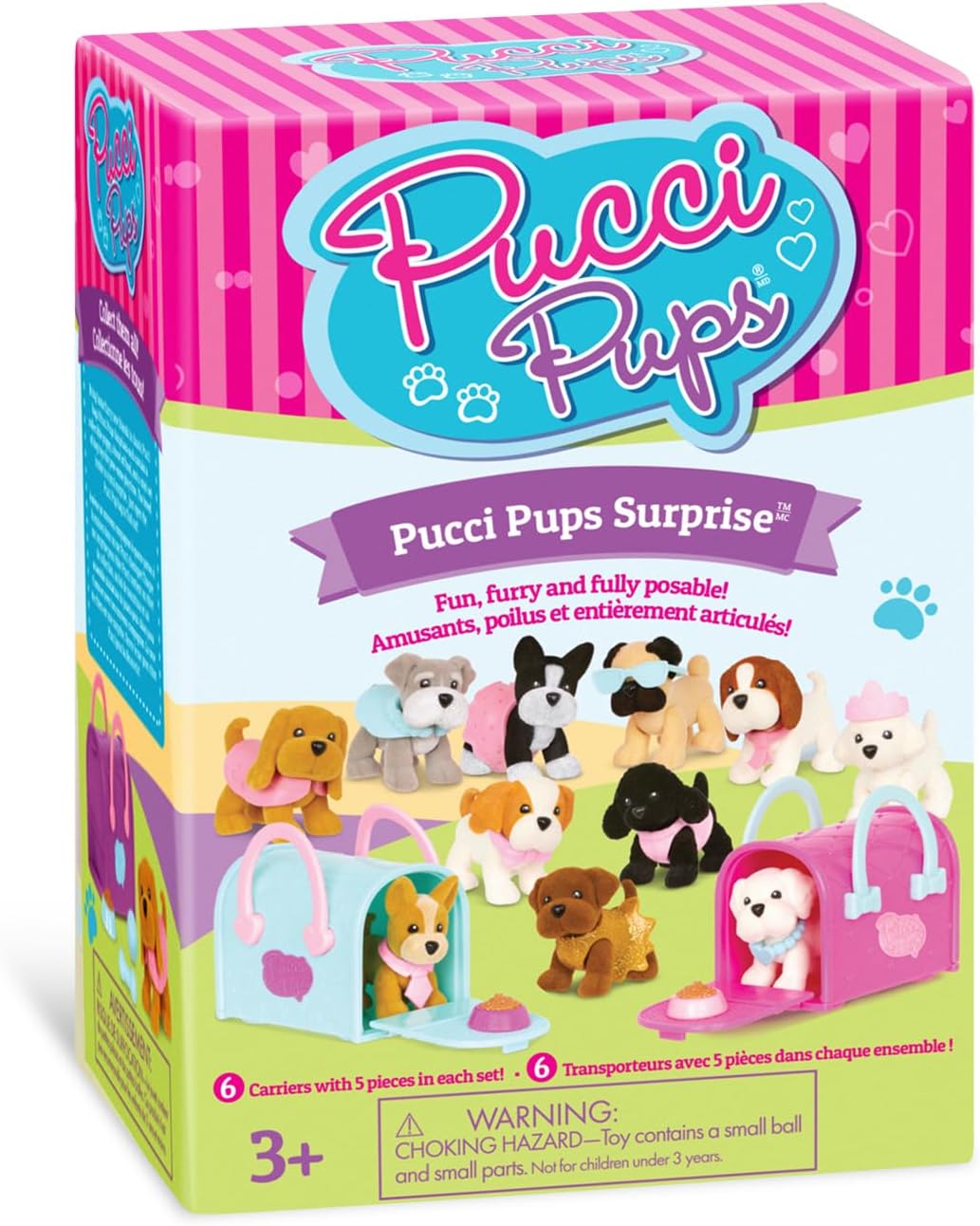 Pucci Pups – Collectible Puppy Set – 6 Toy Dogs Included – Carrier Purse – Food Bowls & Accessories 3+ Years - Image 7