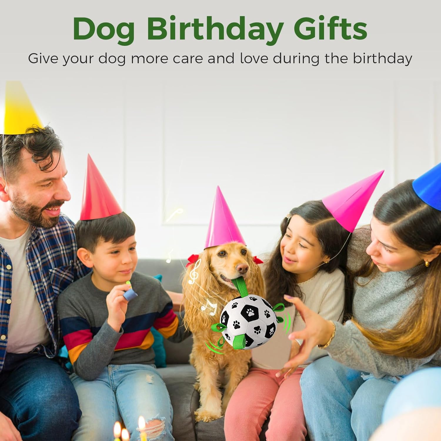 QDAN Interactive Dog Toys, Moving Dog Balls with Straps, Remote Control, Jumping Rolling Bouncing Soccer Ball for Dogs for Small Medium Large Pet - Image 2