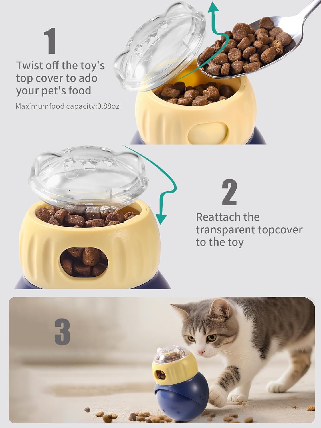 Treat Dispensing Dog Toys, Interactive Dog Puzzle Toy for Boredom, Dog Enrichment Toys to Keep Them Busy, Dogs and Cats Slow Feeder(Not for Aggressive Chewers) - Image 4