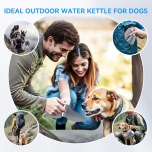 NAMSAN Portable Water Bottle for Dogs, High-Capacity 800ML, Silicone Dog Water Bottle with Lanyard, Leakproof Dog Travel Cup, BPA-Free & Chew-Proof Design, Grey