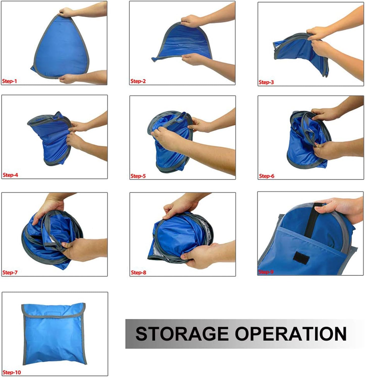 Mini Portable Beach Tent, Dog Beach Tent for Pet Shade, Laptop Sun Shade for Working Outside, Head Pop Up Canopy, Automatic Portable Mini Pop Up Canopy for Camping Hiking Picnic (BIue) - Image 6