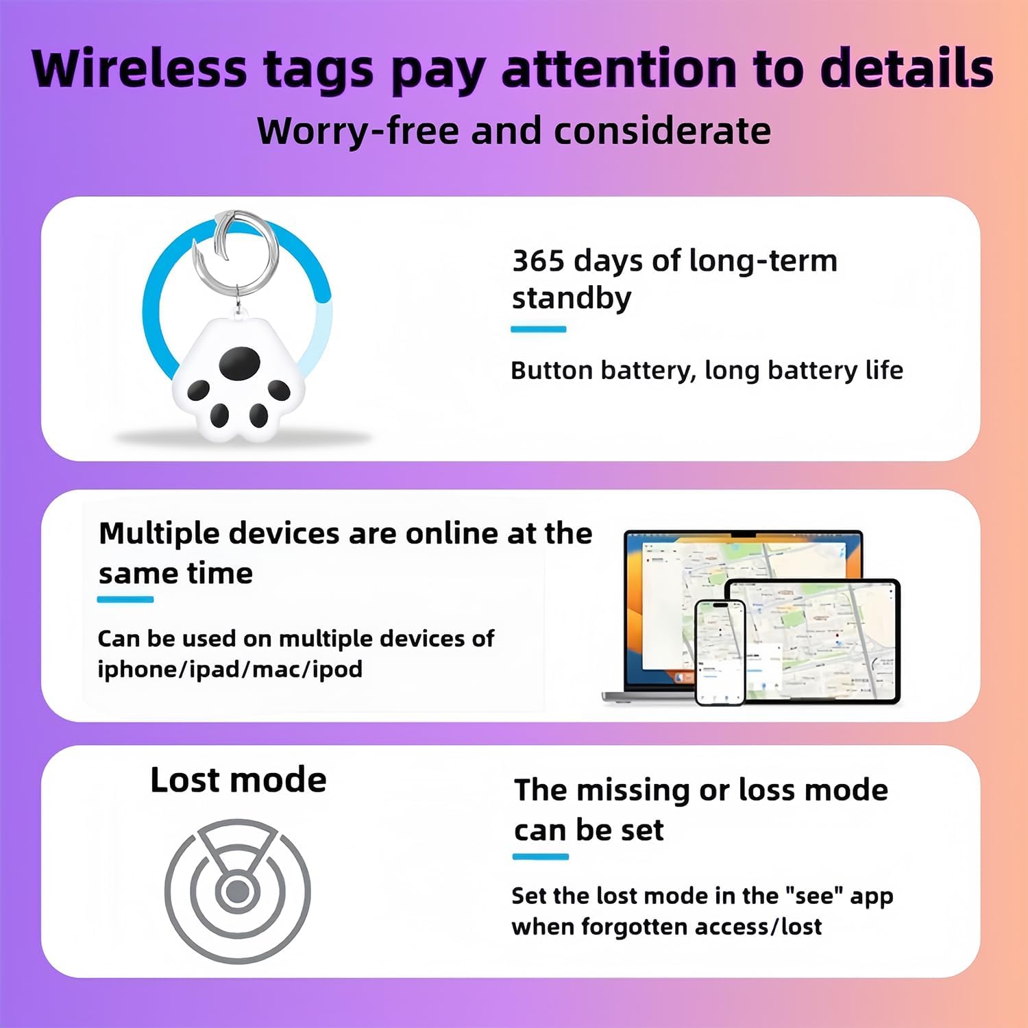 GPS Tracking & Calming Dog Collar - for New Environment Adaptation Anti-Loss Anxiety Relief, Lasts 60 Days, Adjustable(25in) Collar for Small/Medium/Large Dogs (4 Pack + 1Tracker) - Image 6