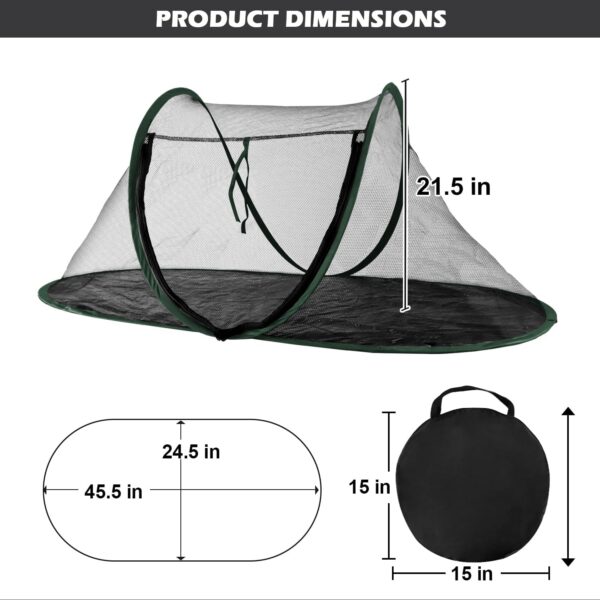 Cat Tent Outdoor, Pet Enclosure Tent Suitable for Cats and Small Animals, Indoor Playpen Portable Exercise Tent with Carry Bag(Dark Green) - Image 2