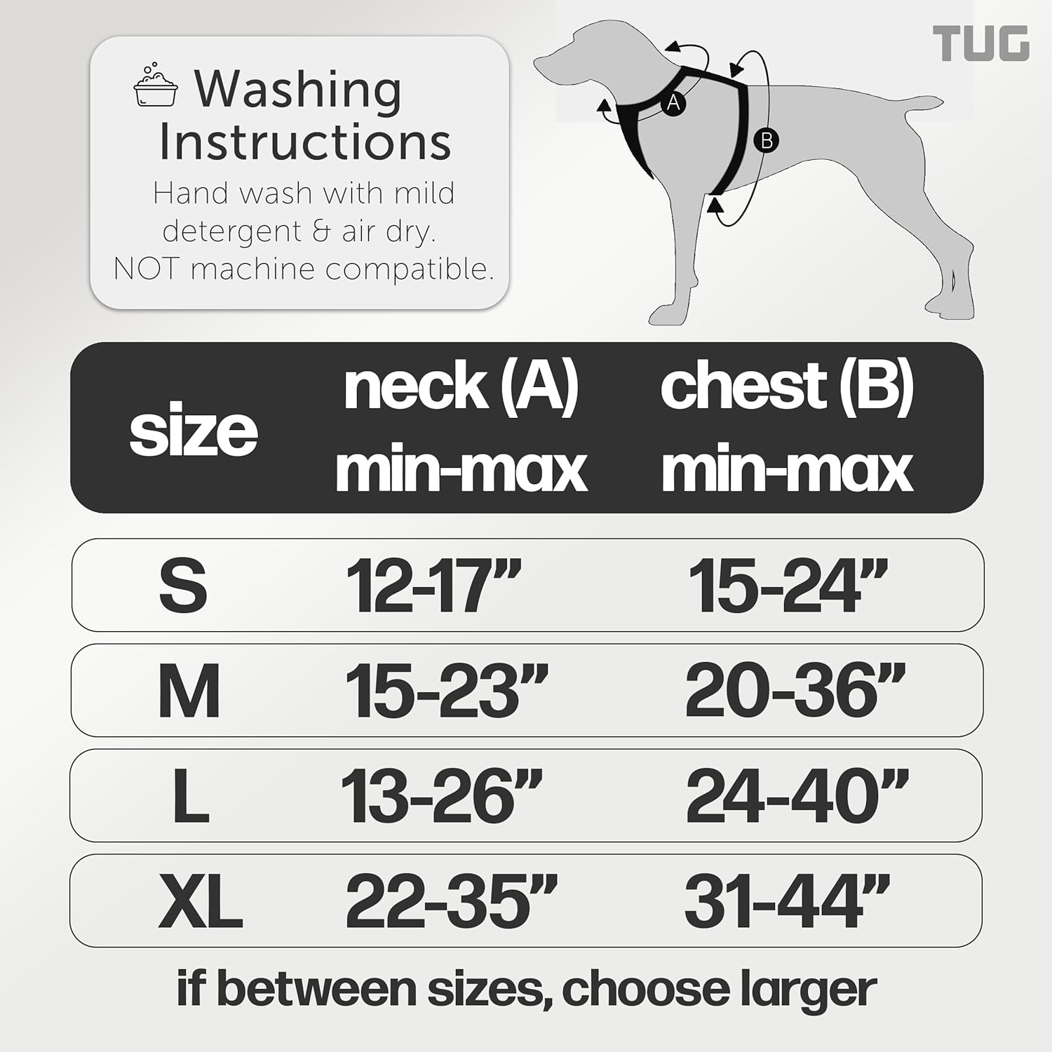 TUG Grab Dog Harness | Integrated Traffic Leash Magnetically Attached for Quick Control (Large/Cream) - Image 5
