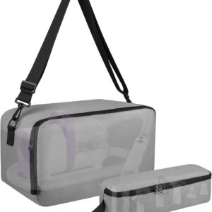 Beautyflier Pet Grooming Supplies Organizer, Protective Tote Bag Case for Pet Grooming Kit & Vacuum Suction Dogs Cats Hair, Travel Pouch Bag for Pet Dog Grooming Vacuum Kit, Bag Only (Gray)