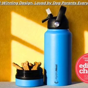 HydraNest Dog Water Bottle – Portable Dog Travel Water Bottle & Bowl, Insulated Pet Water Bottle for Camping, Beach – Dog Mom and Dad Gifts for Dog Lovers – Perfect for Women and Men – 32oz