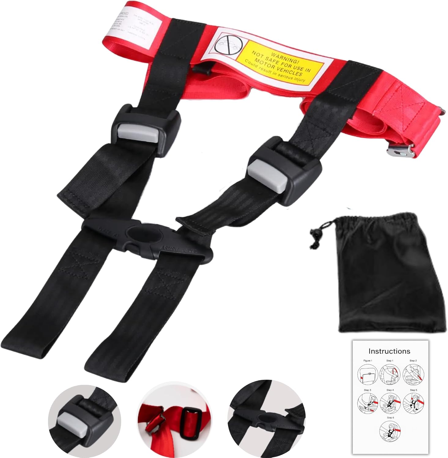Child Airplane Travel Harness - Portable & Lightweight Travel Harness for Toddlers and Kids - Easy Flight Accessory for Family Trips