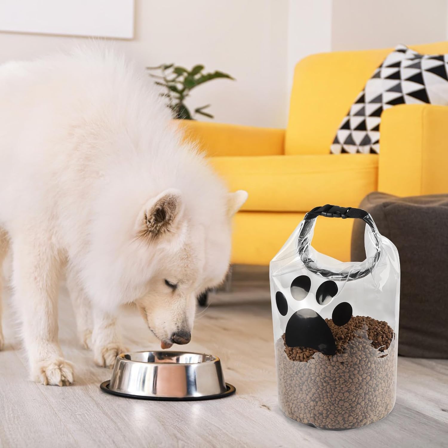 Travel Dog Food Container 10Lbs,Roll Top Dog Food Travel Bag,Waterproof Dog Food Bag,Reusable Dog Travel Kibble Container,Ideal for Camping,Dog Boarding-Clear & BPA-Free - Image 6