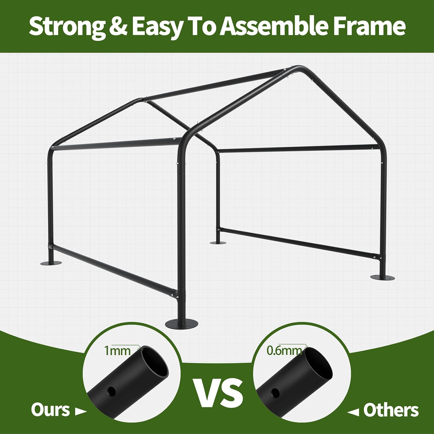 Dog Shade Shelter Outdoor Pet Tent for Dogs and Small Animals - Growfessor Waterproof, Sun Protection, with Ground Nails Pet Canopy with Upgraded Doors - 4'x4'x3' Dimensions - Image 6