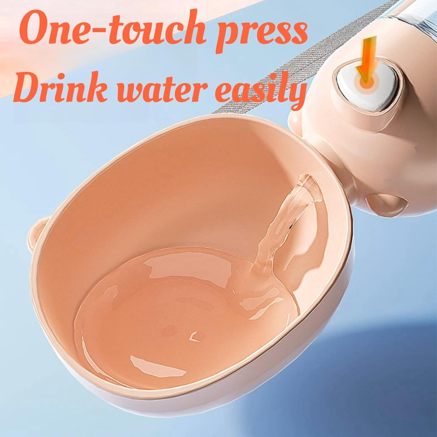 Portable Dog Water Bottle & Bowl, 2-in-1 Leak Proof, 19oz Pink, Small Dogs - Image 5