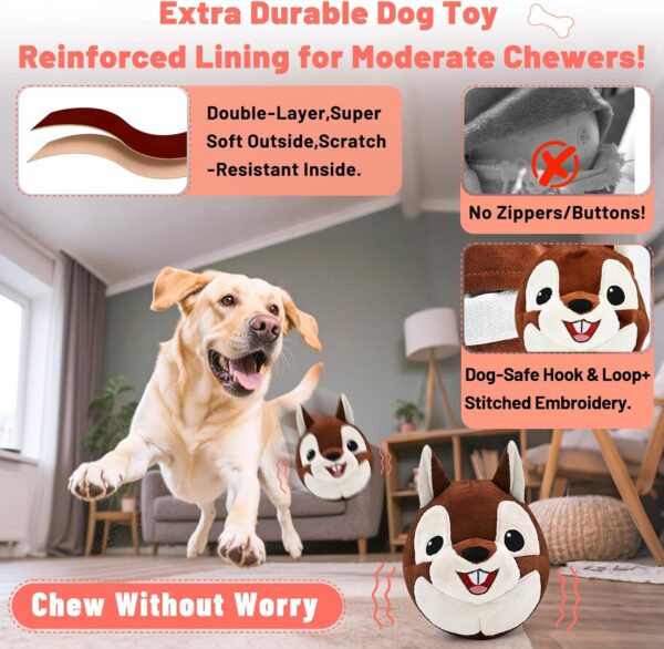 Interactive Dog Toys - Auto Bounce, Move & Vibrate with Sound, Talking Squirrel Puppy Toy for Small Medium Large Dogs, Rechargeable Durable Toy for Anxiety Relief, Boredom & Indoor Play - Image 3