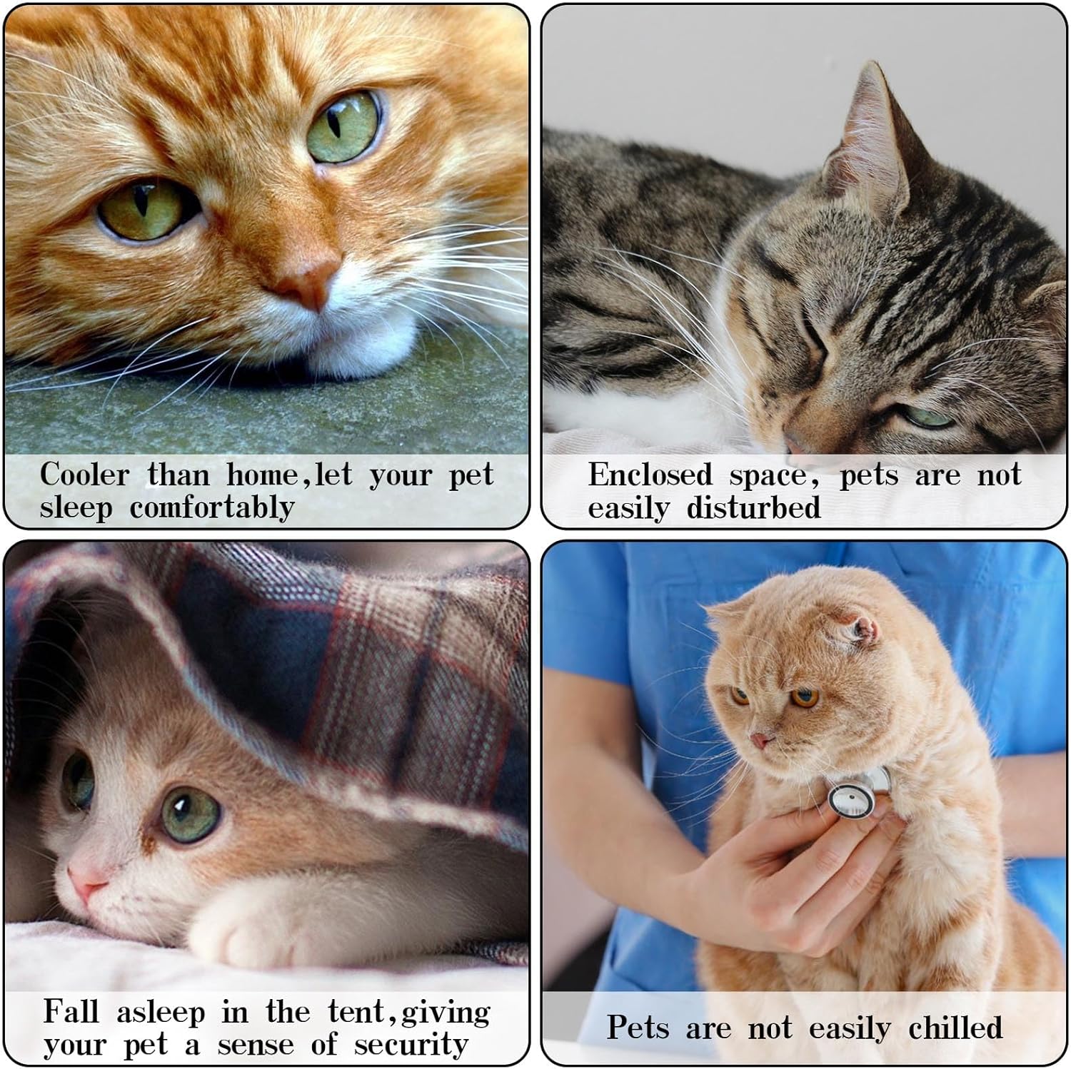 Mini Cat Display Tent for Outdoor and Indoor, Tiny Pet Tent Bed for Cat and Dog, Small Outdoor Tents 21 * 21 * 14 Inches can Provide Shade from Sun and Rain, Easy to Carry - Image 5