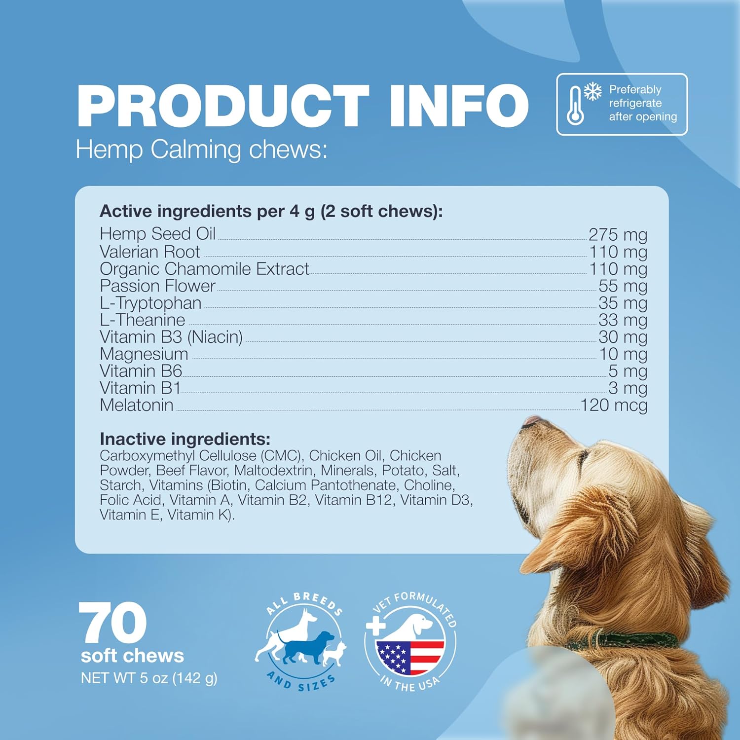 Hemp Calming Chews for Dogs Anxiety Relief - Dog Calming Treats with Melatonin, Chamomile Extract, Valerian Root - Travel Pack - Anxiety Relief Chews for Vet Visits, Grooming, Nail Trimming, Storms - Image 7