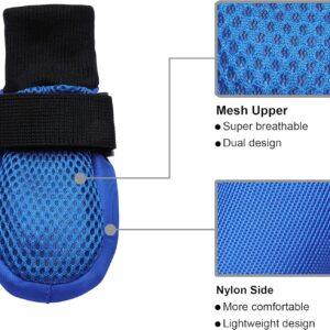 Hipaw Dog Shoes for Summer Hot Pavement,Breathable Dog Boots for Medium Large Dogs,Comfortable Paw Protectors with Nonslip Rubber Sole,Durable Dog Booties for Hiking