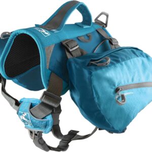 Kurgo Dog Saddlebag Backpack, Back Pack Dog Harness, Hiking Pack for Dogs, Packs for Pets to Wear, Camping & Travel Vest Harness, Reflective, Lightweight, Baxter Pack, for Medium & Large Pets