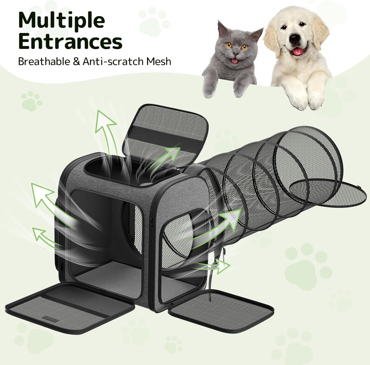 Pawtners Cat Carrier Backpacks Expandable Cat Backpack with Breathable Mesh, Pet Carrier Backpack for Cats Small Dogs Puppies Up to 18 Lbs, Dog Carrier Backpack for Travel Hiking Camping Outdoor - Image 7