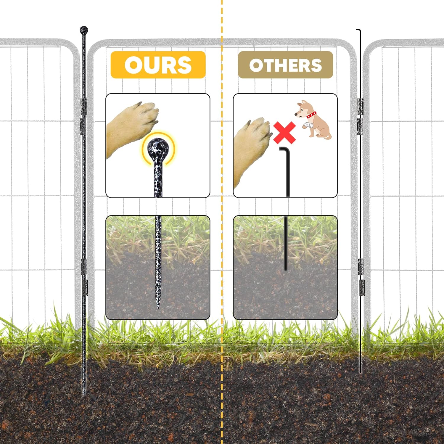 TMEE Dog Playpen, 40" Height 16 Panels Outdoor Dog Fence Pet Play Pen, Puppy Pens for Large/Medium/Small Dogs, Ideal for RV, Camping, Yard, Indoor - Image 4