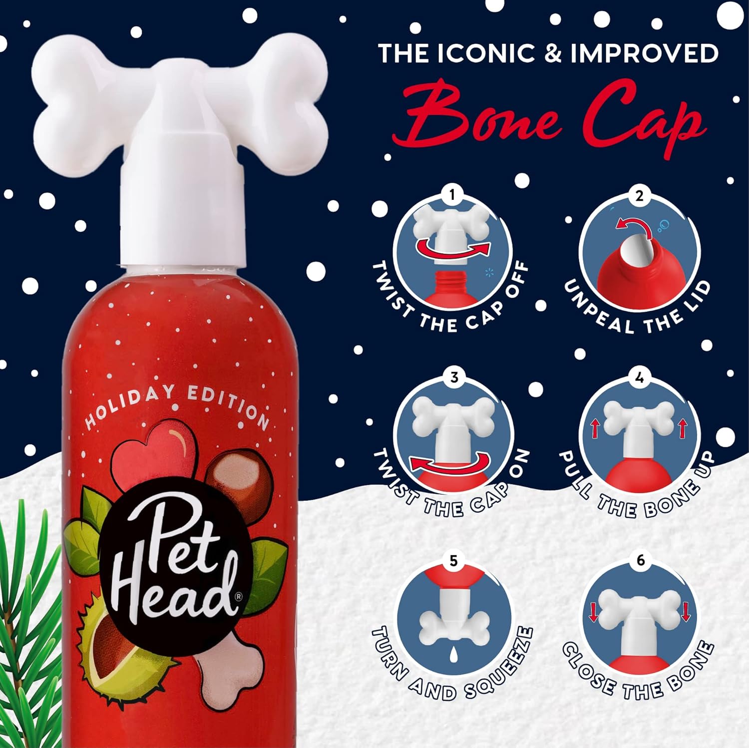 Pet Head Festive Dog Shampoo and Spray Set | Roasted Chestnut with Cinnamon Scent |Christmas Shampoo for Dogs with Sensitive Skin | Vegan | Gentle Formula for Puppies | Made in USA | 10.1 fl. oz. each - Image 5