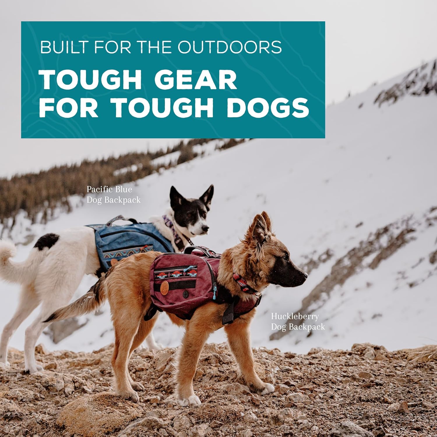 Widlerdog Dog Backpack with Built in Harness and Back-Mounted D-Ring Leash Attachment, Handle, Two Saddlebags with 4 Total Pockets, Built in Poop Bag Dispenser (Huckleberry, Medium) - Image 5