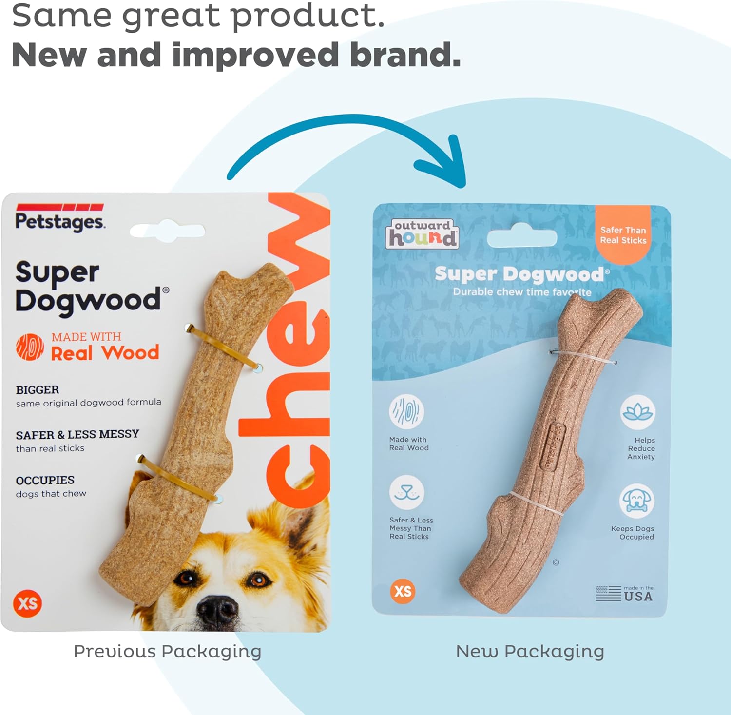 Petstages Outward Hound Super Dogwood Durable Dog Chew Toy, Extra Small - Long Lasting Chew Stick Made with Real Wood - USA Made, XS - Image 7