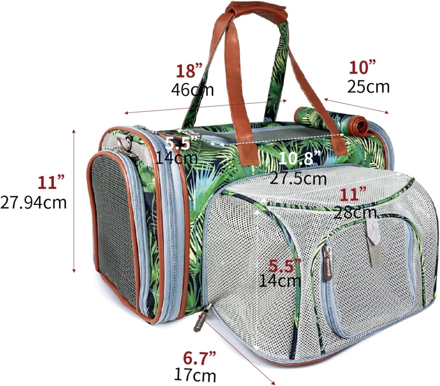 Mr. Peanut's Gold Series Standard Size Expandable Pet Carrier (Tropical) - Image 2