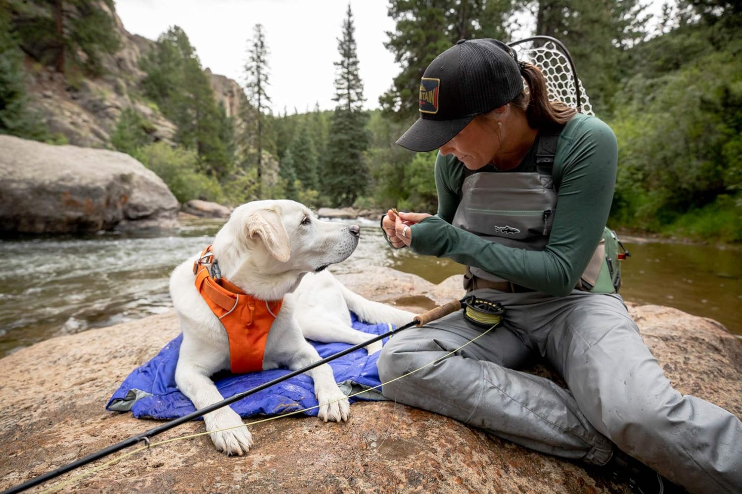 Ruffwear, Highlands Dog Sleeping Bag, Water-Resistant Portable Dog Bed for Outdoor Use, Huckleberry Blue, Large - Image 6