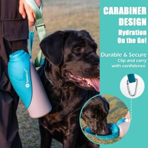 LumoLeaf Insulated Dog Water Bottle 27 oz Stainless Steel – Keep Water Cool or Warm, Portable Pet Water Bowl for Travel, Leak Proof Wide Mouth for Easy Ice Filling & Cleaning Pet Water Dispenser