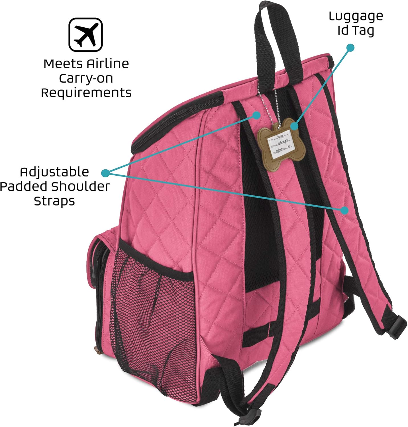 Mobile Dog Gear Unisex Weekender Backpack™ Pink One Size One Size - Image 4