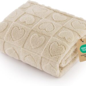 Bedsure Dog Blankets for Small Dogs Washable - Fluffy Fuzzy Cat Puppy Blanket with Premium 300GSM Coral Fleece Soft for Pet Kitten Doggy, White, 25x35IN